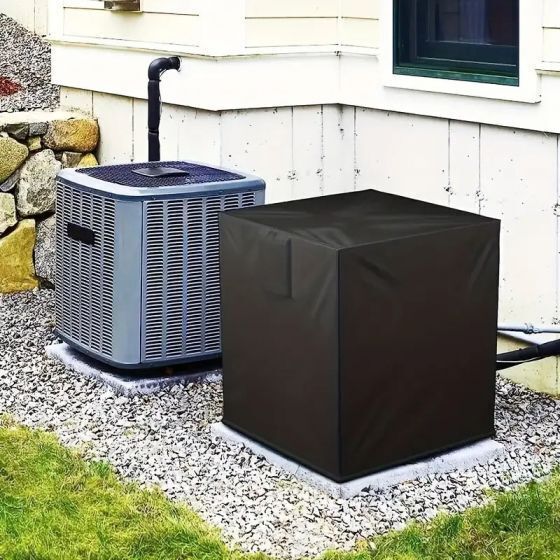 24*24*30inch/61*61*76cm-BLACK Durable AC Cover for Outside Units Fits upto
