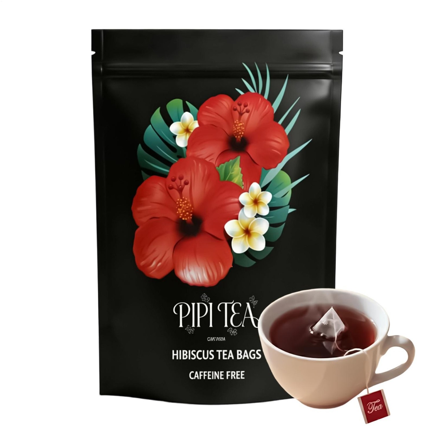 Pipi Tea Hibiscus Tea Bags Organic,100% Natural Organic Hibiscus Tea Bags30 Bags
