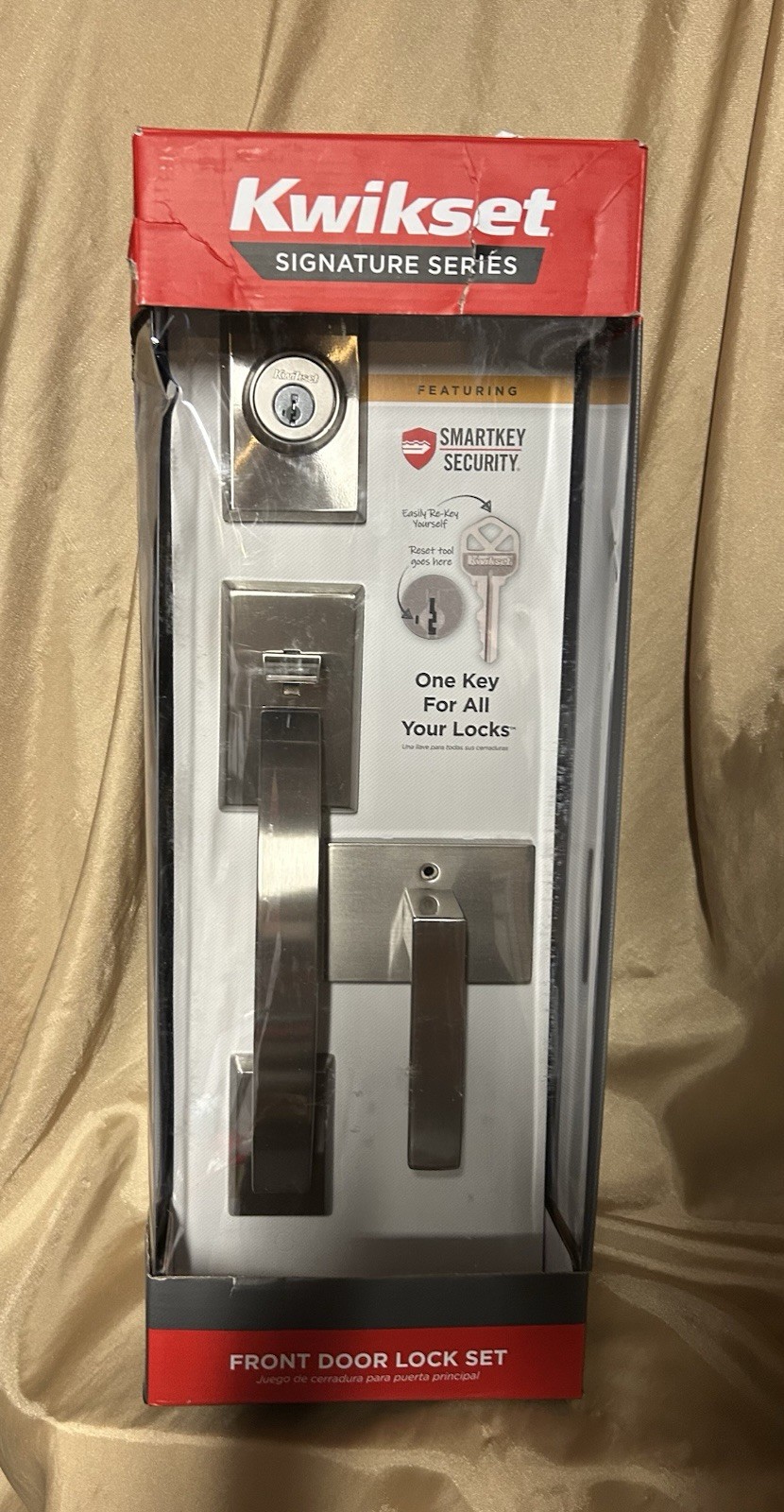 KWIKSET Tavaris HS x Singapore Front Entry Handleset Lever SATIN NICKEL