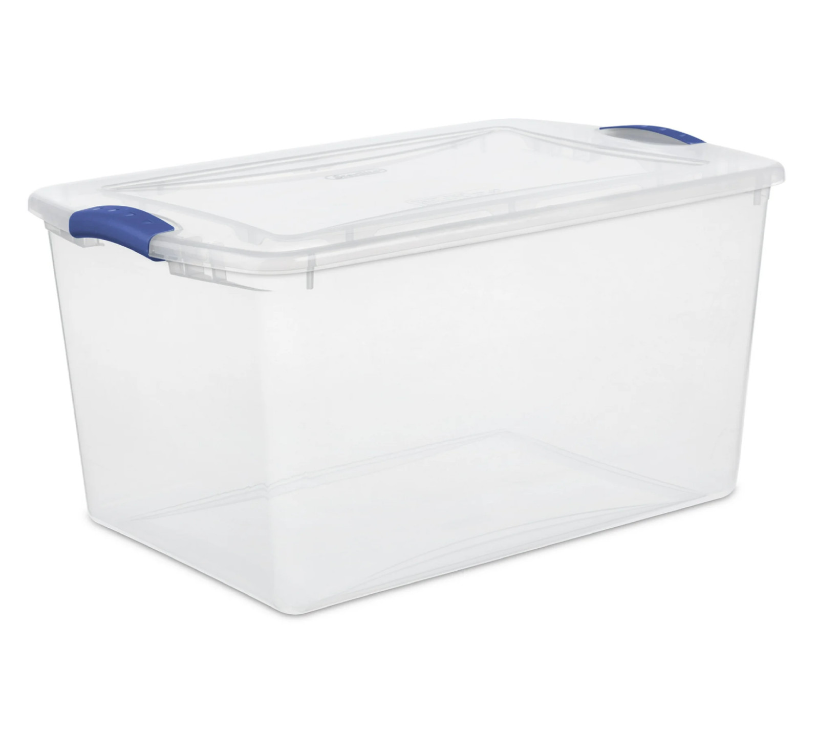 (Pack of 1) Stackable Plastic Tote Box Storage Containers Bin 66 Quart, Storage