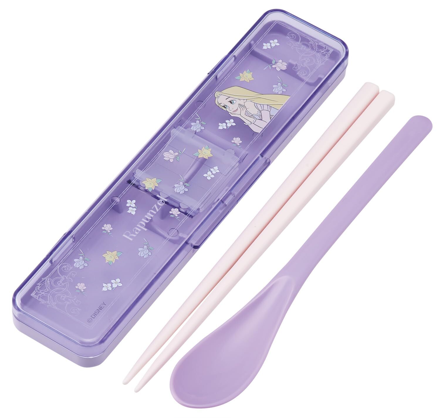 Rapunzel Flower Skater Combination set Chopsticks Spoon 7.09in Japan Disney New