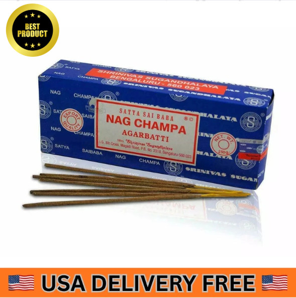 Satya Sia Baba Nag Champa Incense Sticks 250 Gram Box – Free Shipping