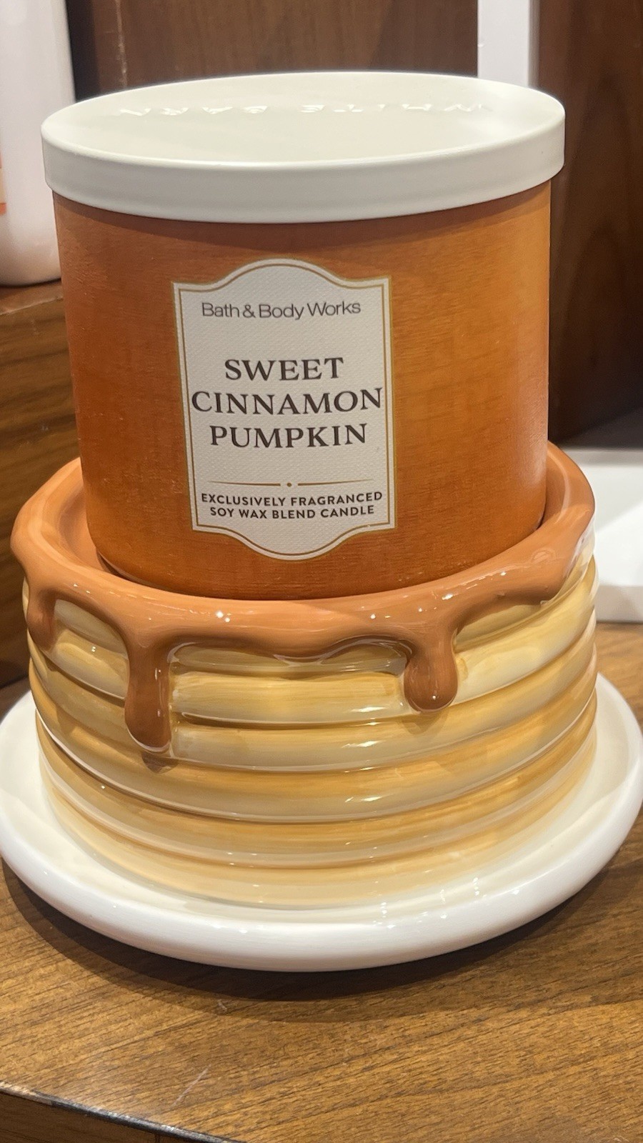 CANDLE Included Pancakes 3-Wick Candle Holder Bath & Body Works SWEET PUMPKIN
