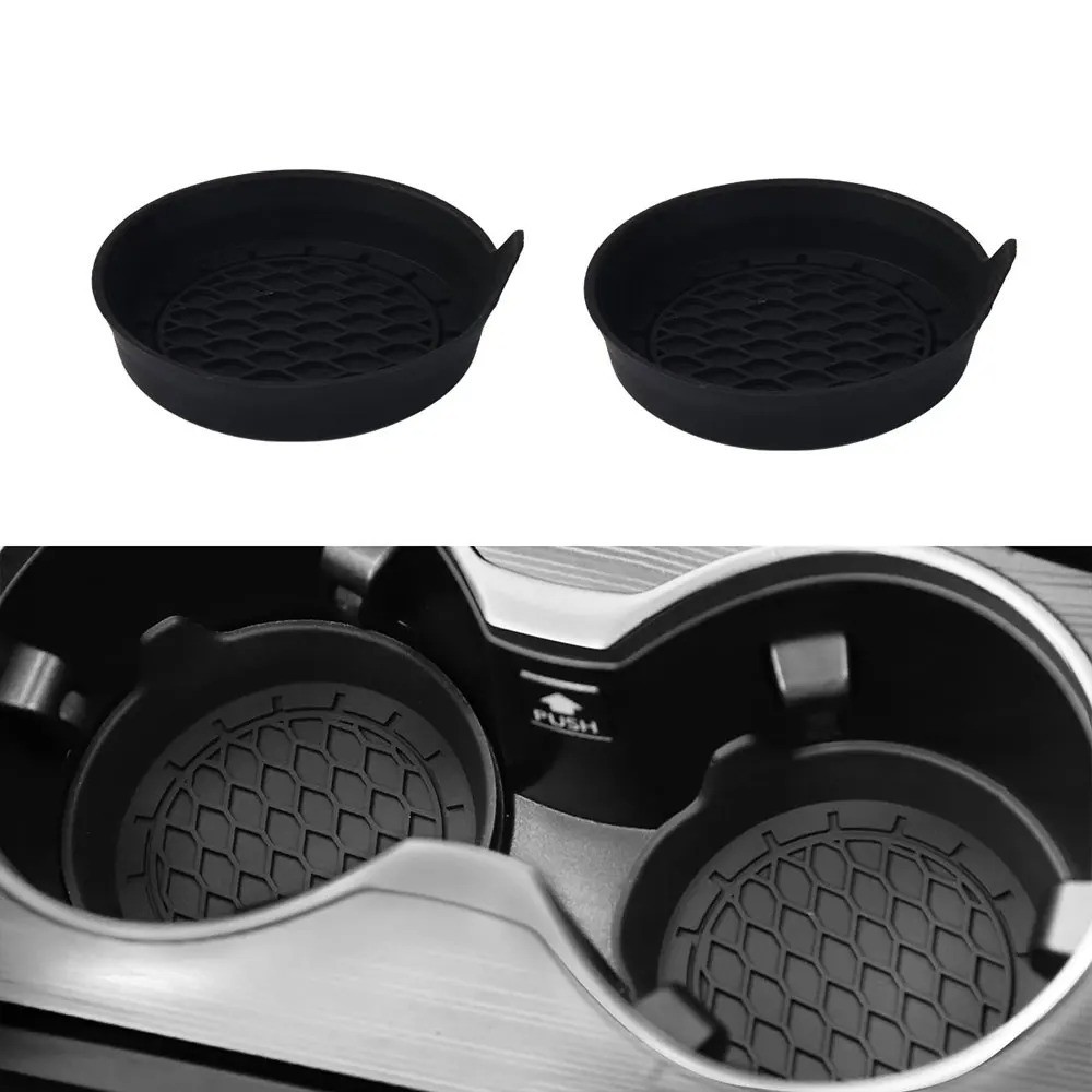 2/4PCS Car Cup Coaster Silicone Car Coaster Insert Non-Slip Universal Cup Holder