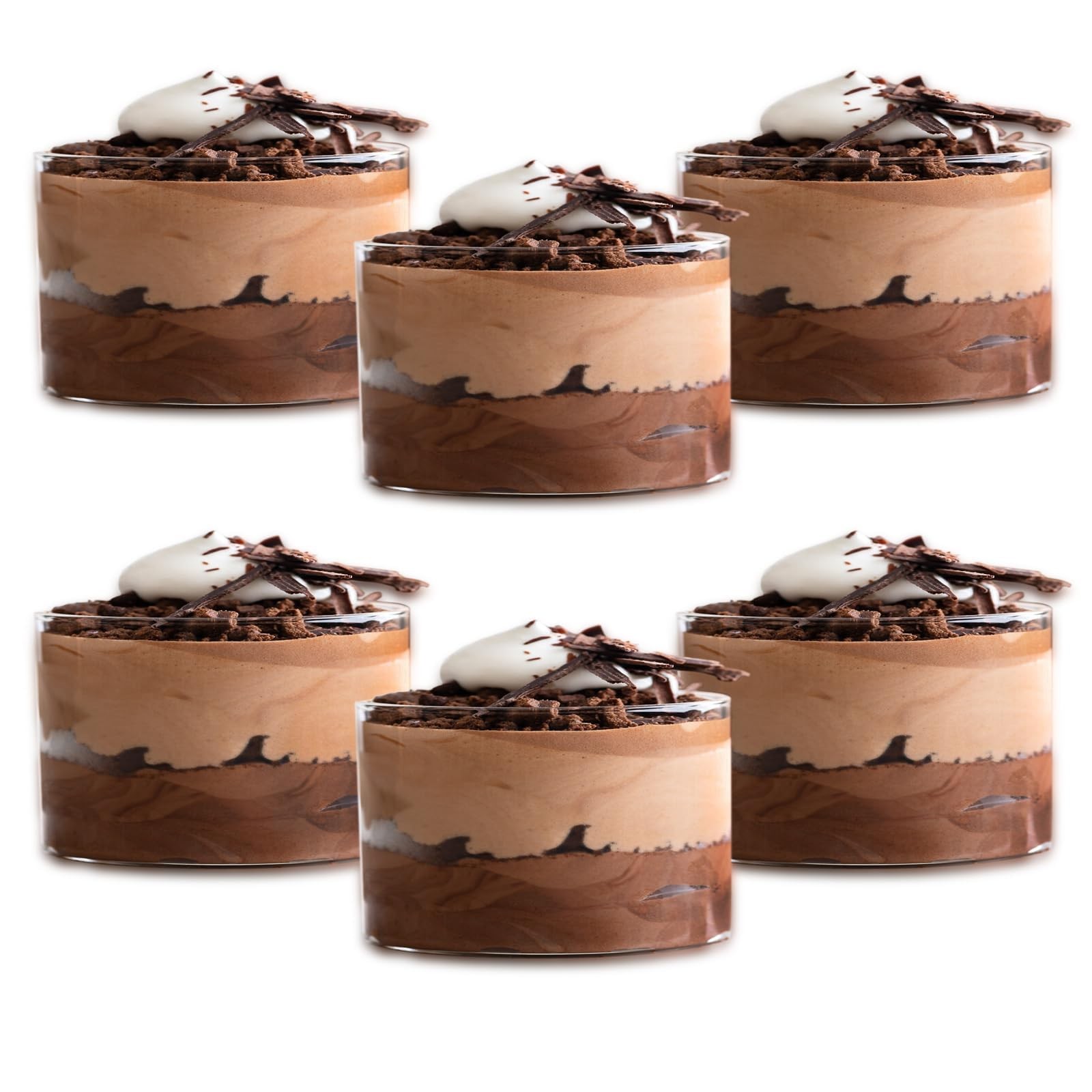 Opexscal 6 Oz Small Glass Bowls – Clear Dessert Cups & Serving Dips & Sauce – Mi