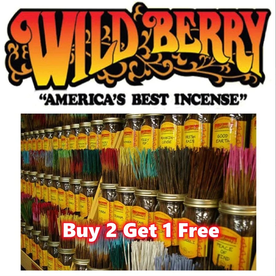 Wildberry Incense 11″ Stick 70+ Flavors 20’s / Pack BUY Two GET One Free