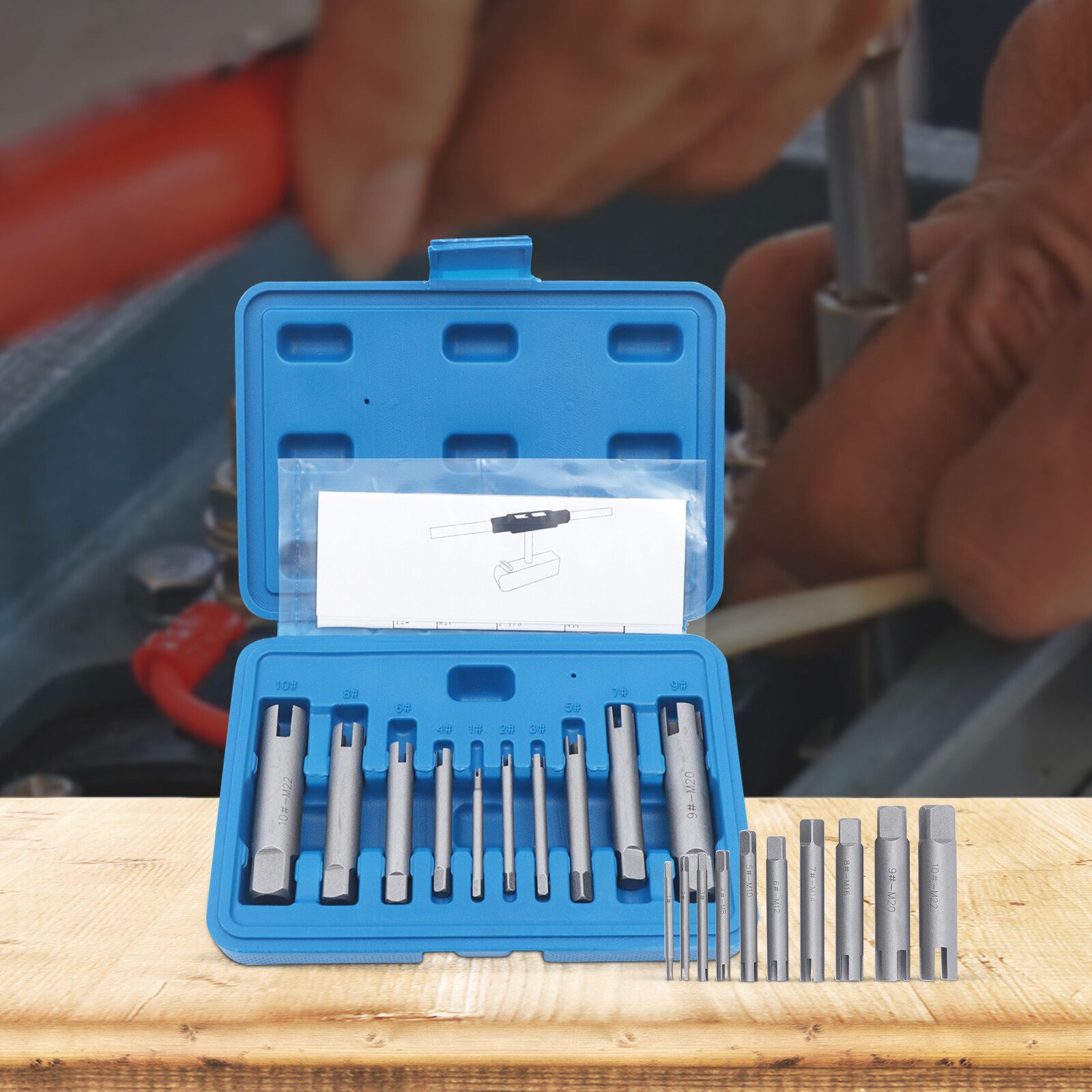 3/4 Claws Broken Tap Extractor Removal Kit 1-10# Screw Extractor Set 10pcs/Box