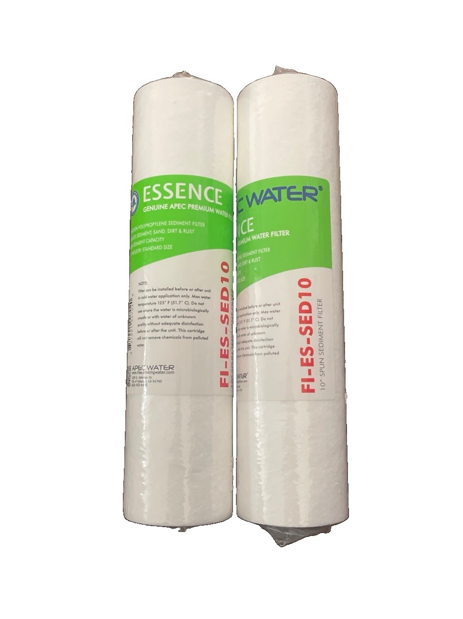 Apec Essence Spun Water Sediment Water Filters 5 Micron FI-ES-SED10 10″ Lot of 2