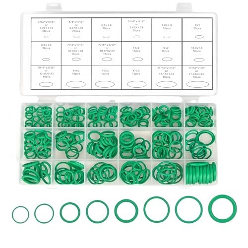 270 Pcs Car Air Conditioning O Ring Kit, Seal Rubber O-Rings Assortment O-Ring