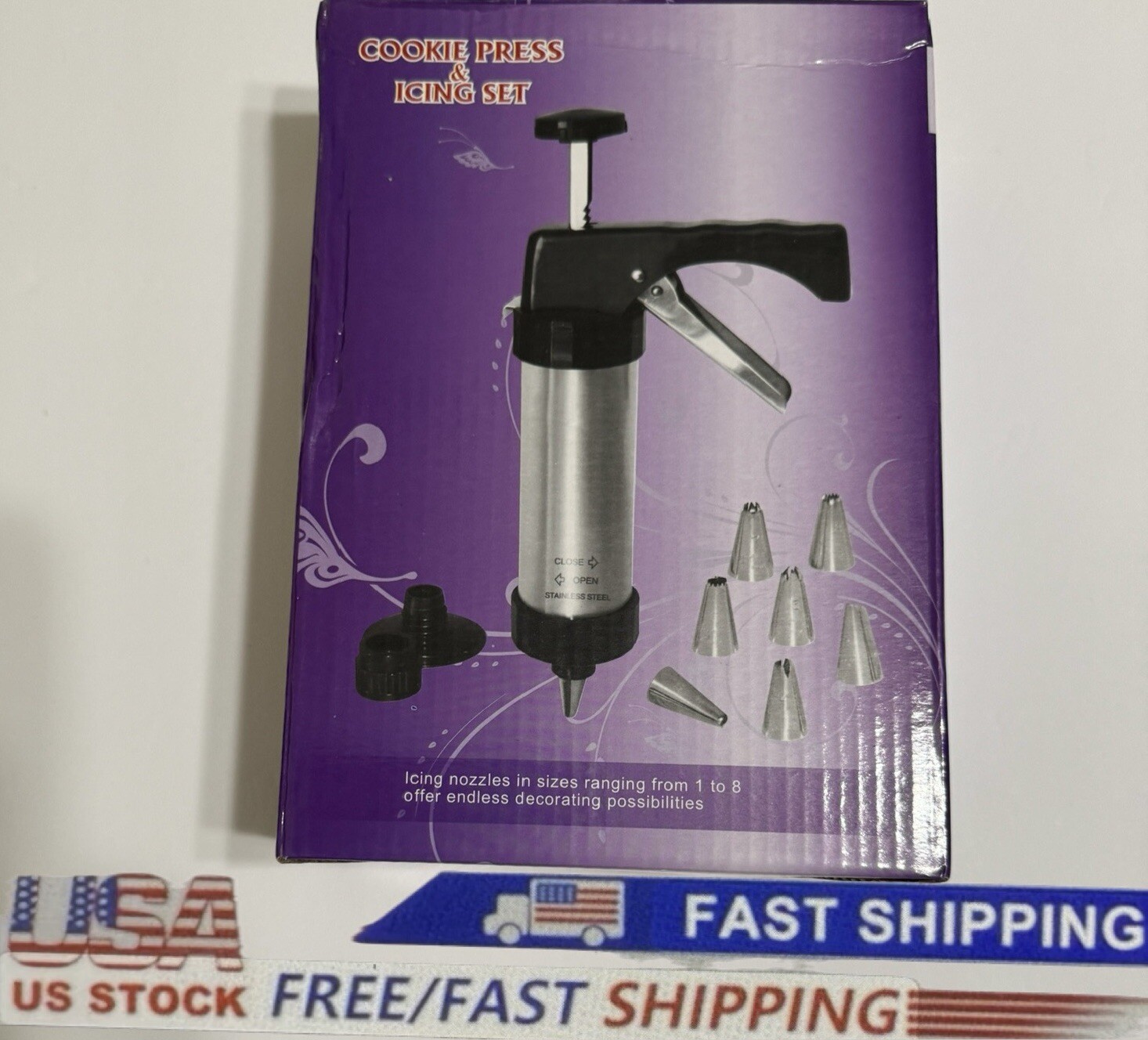 Cookie Press for Baking Cookie Press 13 Cookie Discs & 8 Icing Baking Set/US