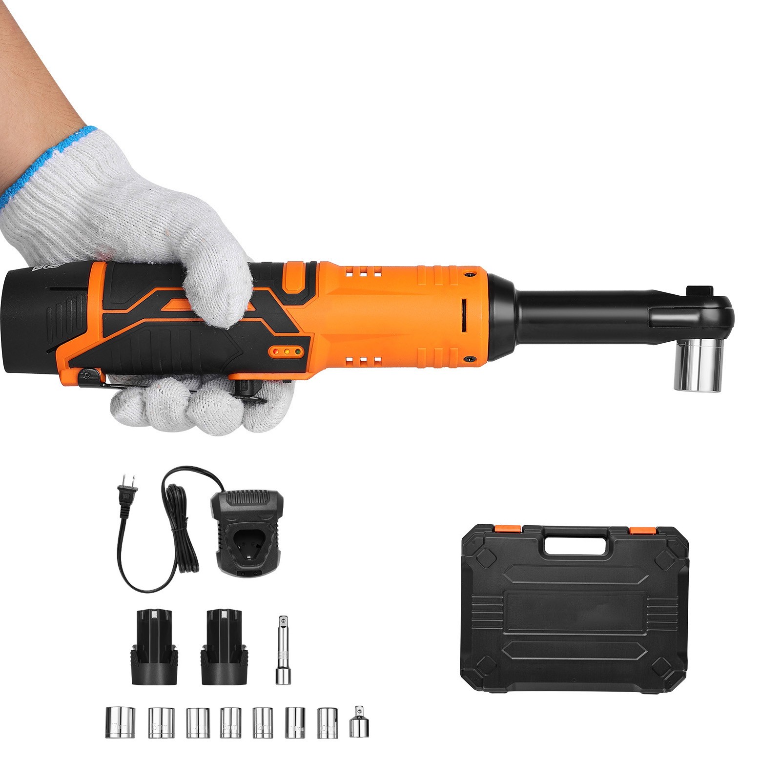 Uimoso Cordless Electric Ratchet Wrench 3/8 inch Drive, 33 ft-lbs Torque
