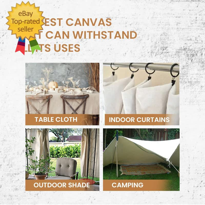 Canvas Drop Cloth for Painting (Size 4 X 12 Feet – Pack of 2) – Pure Cotton