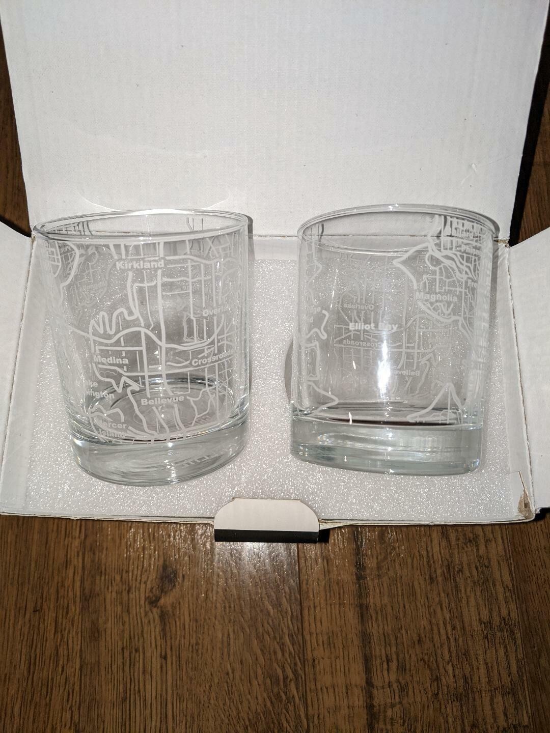 Greenline Goods Whiskey Glasses 10 Oz Tumbler Gift Set of Two – Seattle