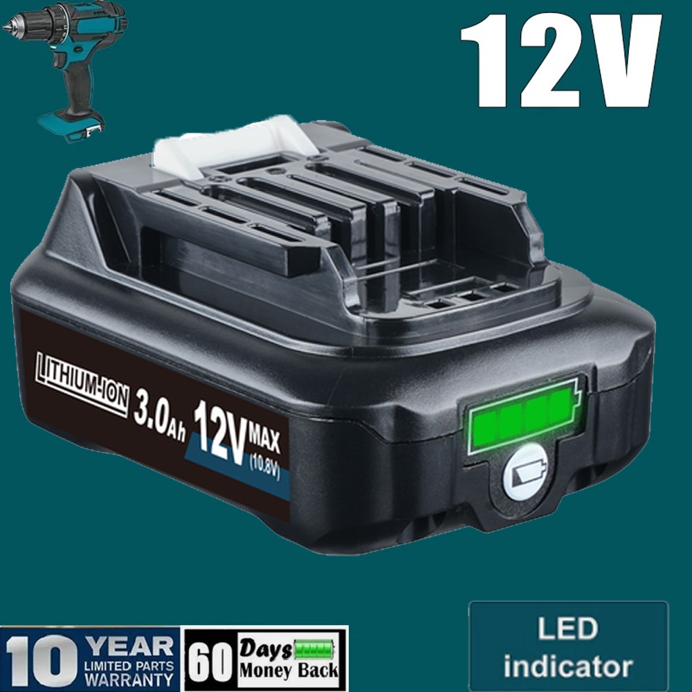 12V Li-ion 3.0Ah BL1021B Battery For Makita Max CXT BL1041B BL1020 BL1015 BL1016