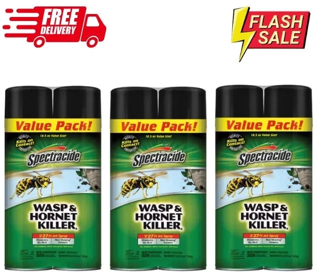 6 Pack Spectracide Wasp and Hornet Killer, 18.5 oz