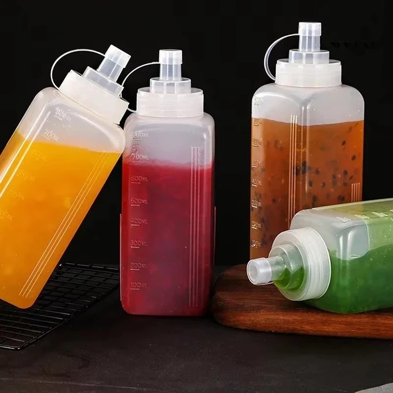 1pc Large Caliber Plastic Squeeze Sauce Bottle Jam,Ketchup & Condiment Dispenser