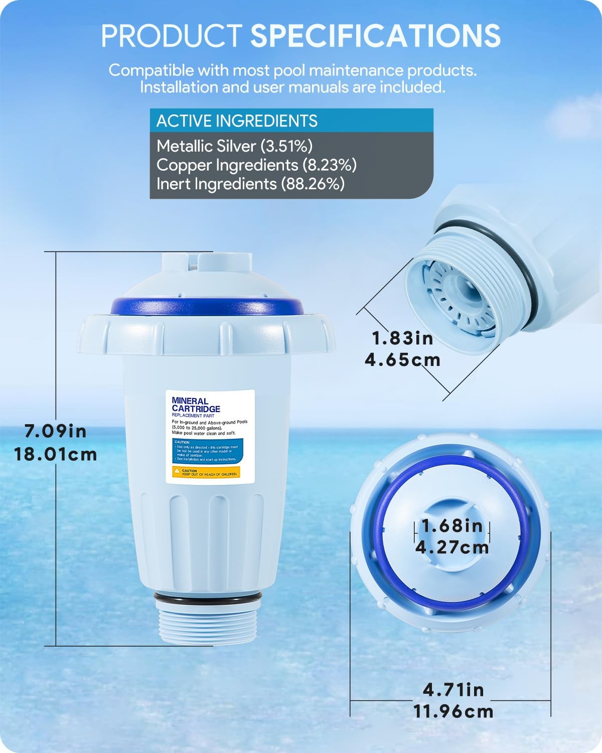 Nature2 Express W28175 Cartridge Replacement for Pools up to 30,000 Gallons