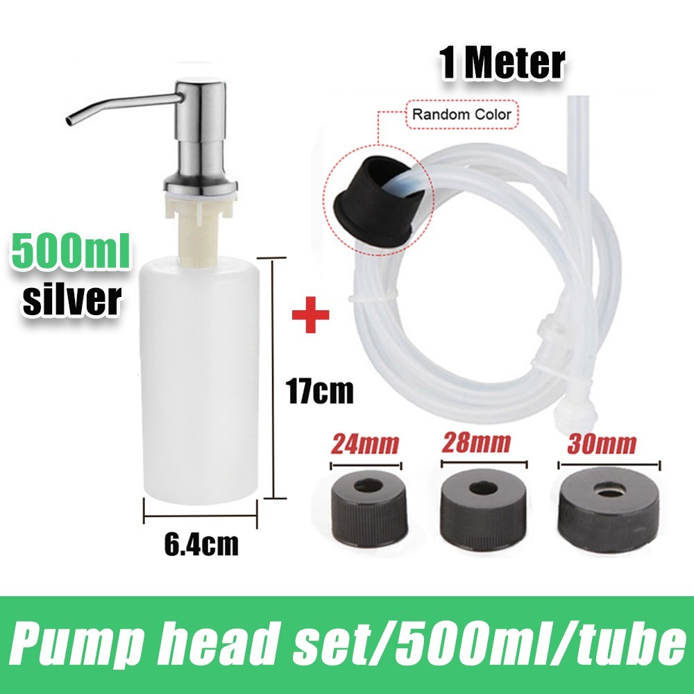 EEEkit Soap Dispenser Kitchen Sink Liquid Pump Bottle – Stainless Steel, 300ml