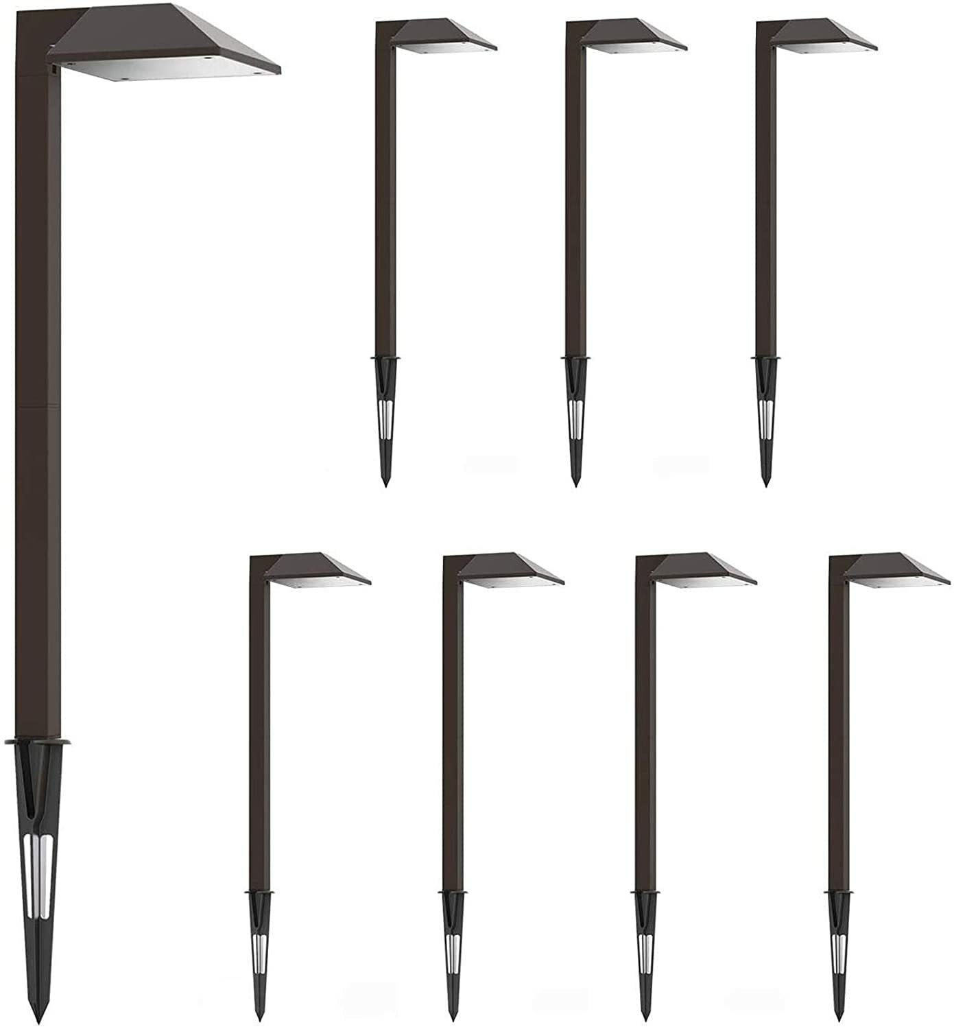 GOODSMANN Path Lighting 8 Pack LED Low Voltage Landscape Lights 0.6 Watt Garden