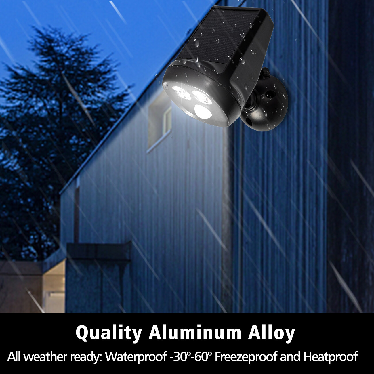 LED Solar Flood Light Motion Sensor Security Spot Wall Street Yard Outdoor Lamp