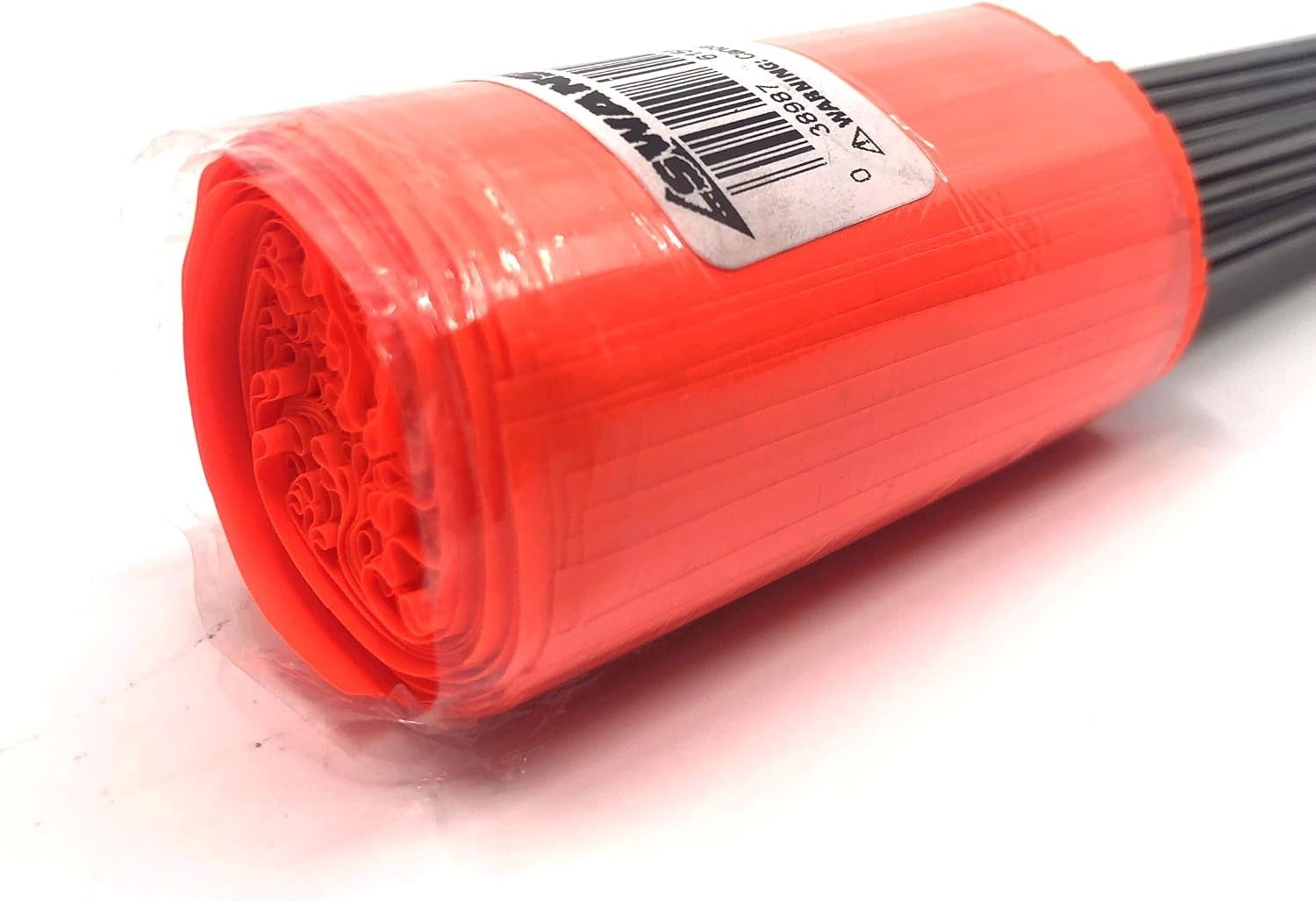 100 Pack Orange PVC Marking Flags 2.5×3.5 Inches with 15-Inch Steel Staff for…