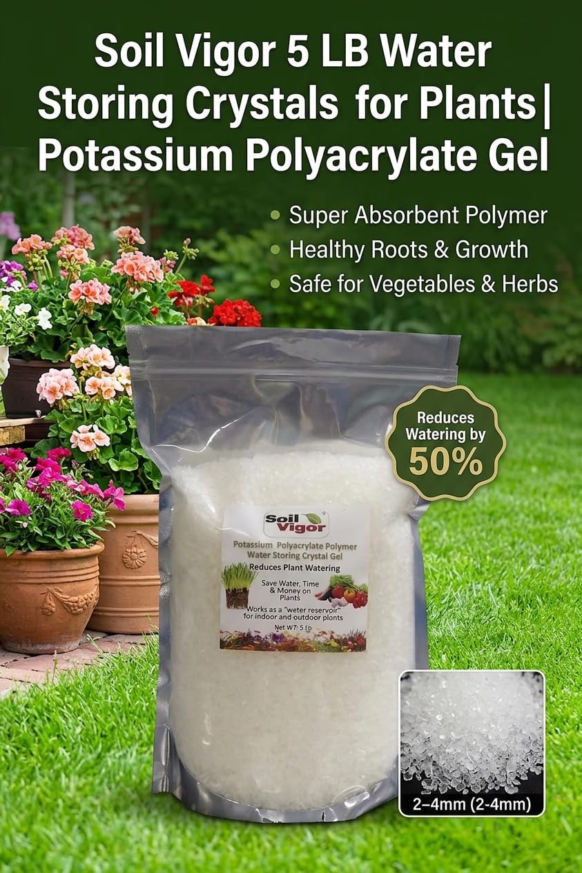 Super Absorbent Potassium Polyacrylate Crystals for Plants, Lawn & Agriculture