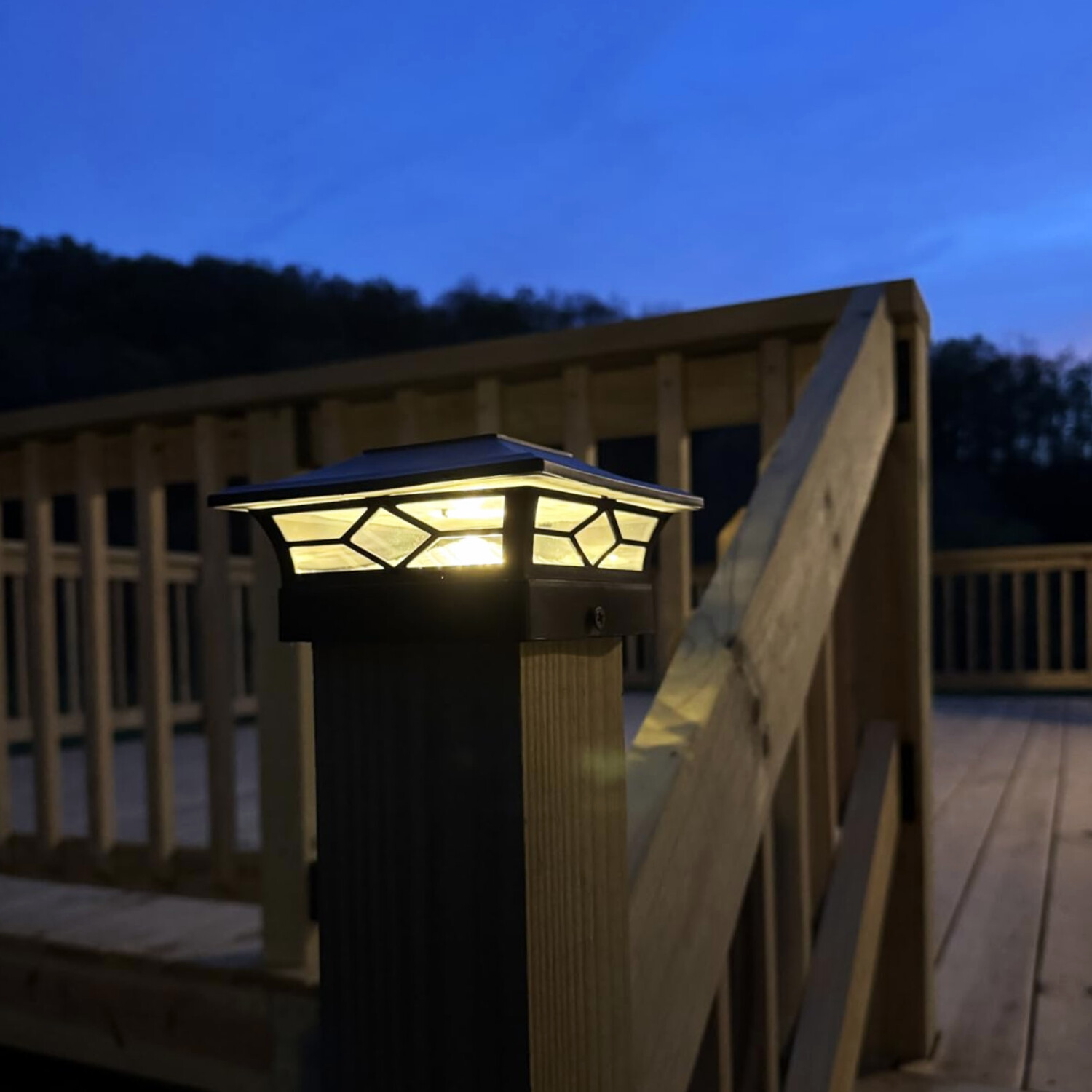 20 Pack LED Solar Post Lights Outdoor Deck Cap Fence Light PVC Vinyl 4×4 6×6
