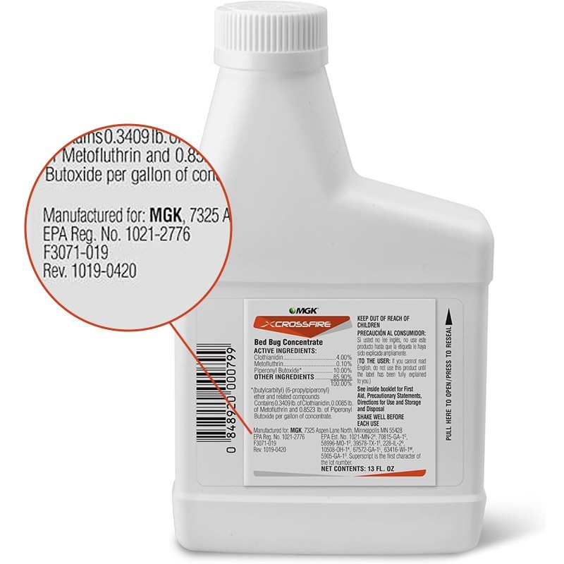 Crossfire Bed Bug Concentrate 13 oz MGK Insecticide Pest Control Bed Bug killer