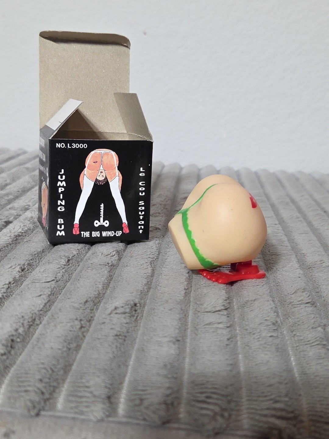 Vtg Wind Up Clockwork Jumping Bum Bachelor Party Novelty Gag Gift G String Toy