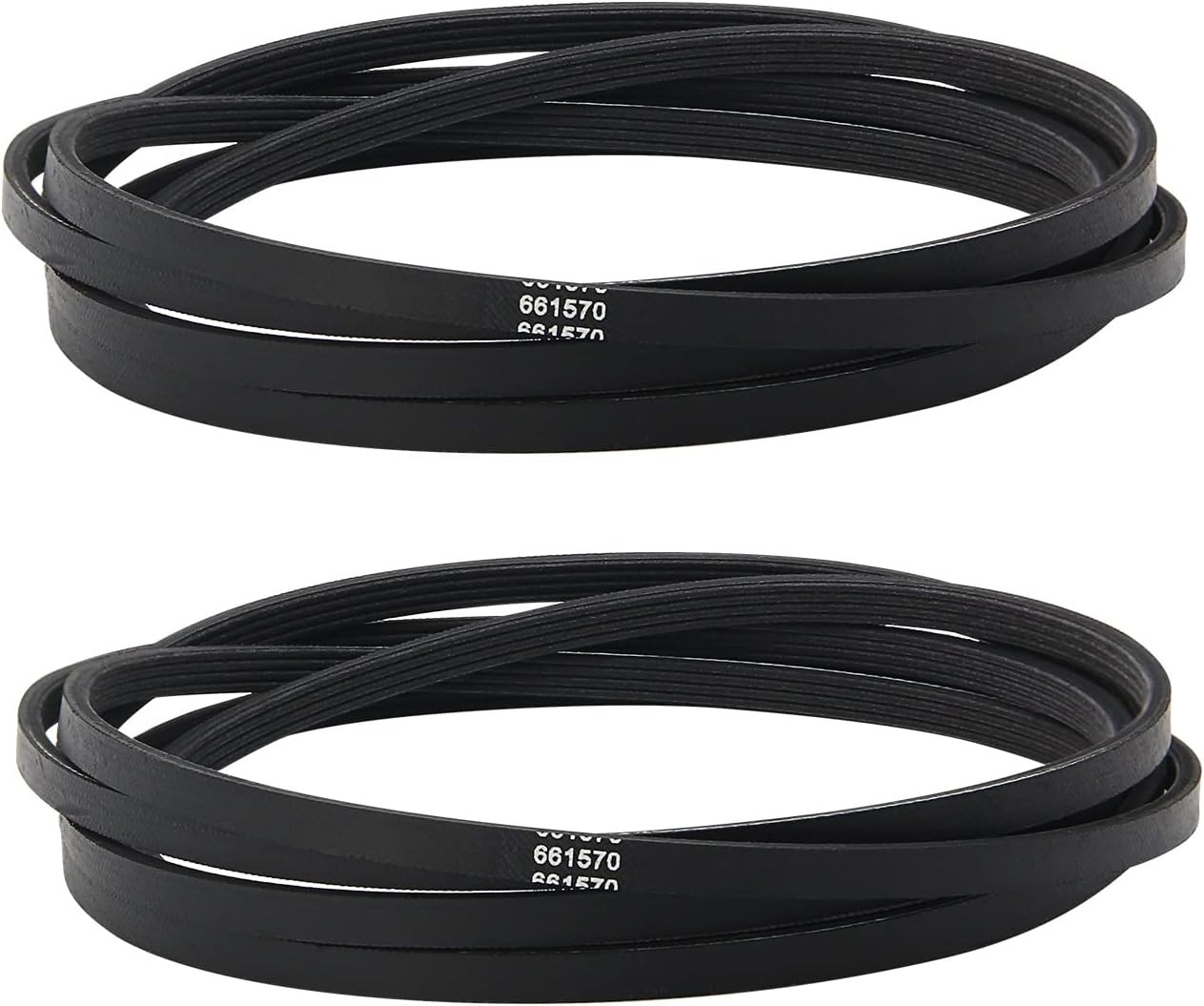 2 Pack Dryer Belt Fits Kenmore Maytag Whirlpool 661570 661570V 3387610 339728