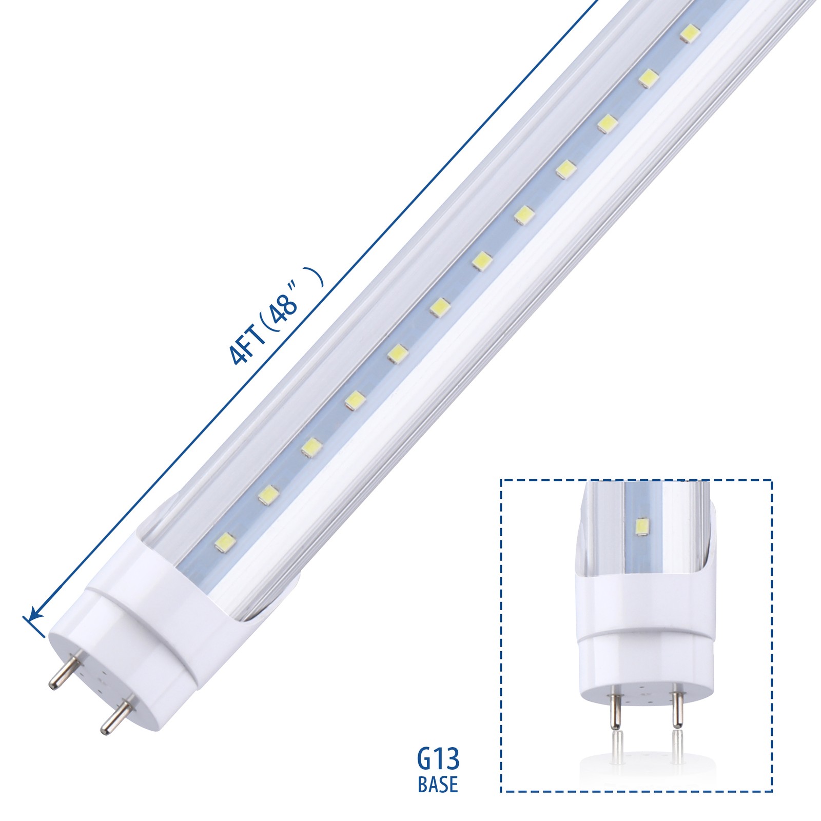 4FT G13 Bi Pin Led Tube Light Bulbs 28W 18W 22W 4Foot Led Shop Light 5000K 6000K