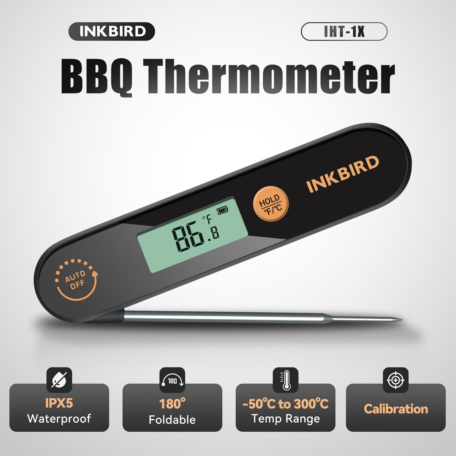 Inkbird Meat Thermometer Cooking Food Ultra-Fast 3-5 Sec Instant Read Backlight
