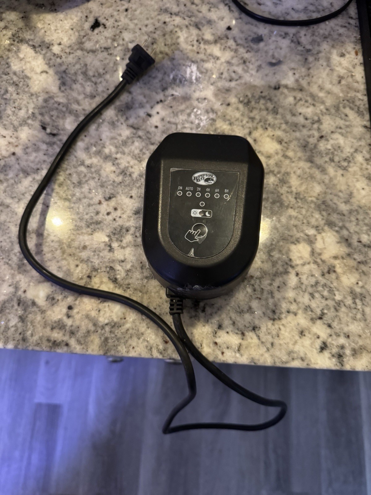Hampton Bay Outdoor Lighting Transformer 45W Automatic Timer Black ETL Listed