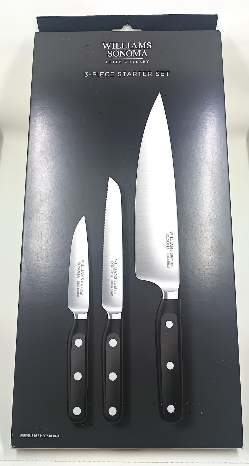 Williams Sonoma Elite Cutlery 3 Piece Starter Set Brand New!