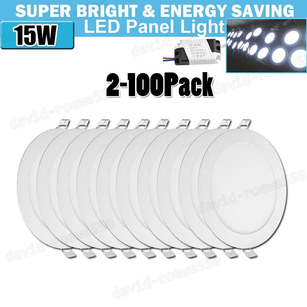 7Inch LED Ceiling Lights Ultra-Thin Recessed Retrofits Kit 6000K Daylight 15W