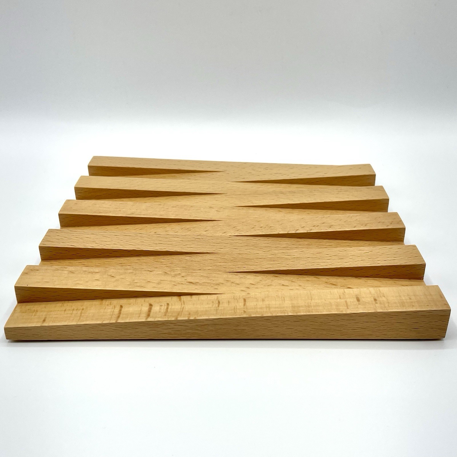 Artelegno Italian Crafted Solid Beech Wood 8” Modern Square Lacquered Trivet