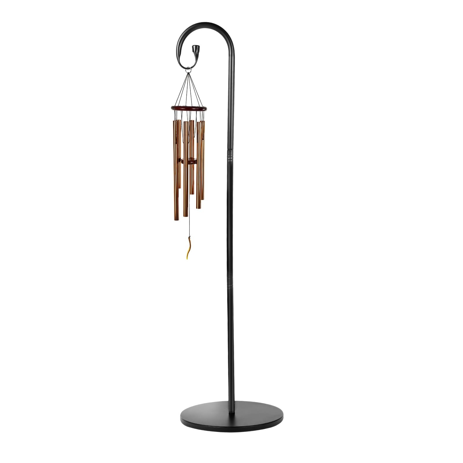 Sekcen 63” Wind Chime Shepherd’s Hook Stand with Base Indoor Outdoor