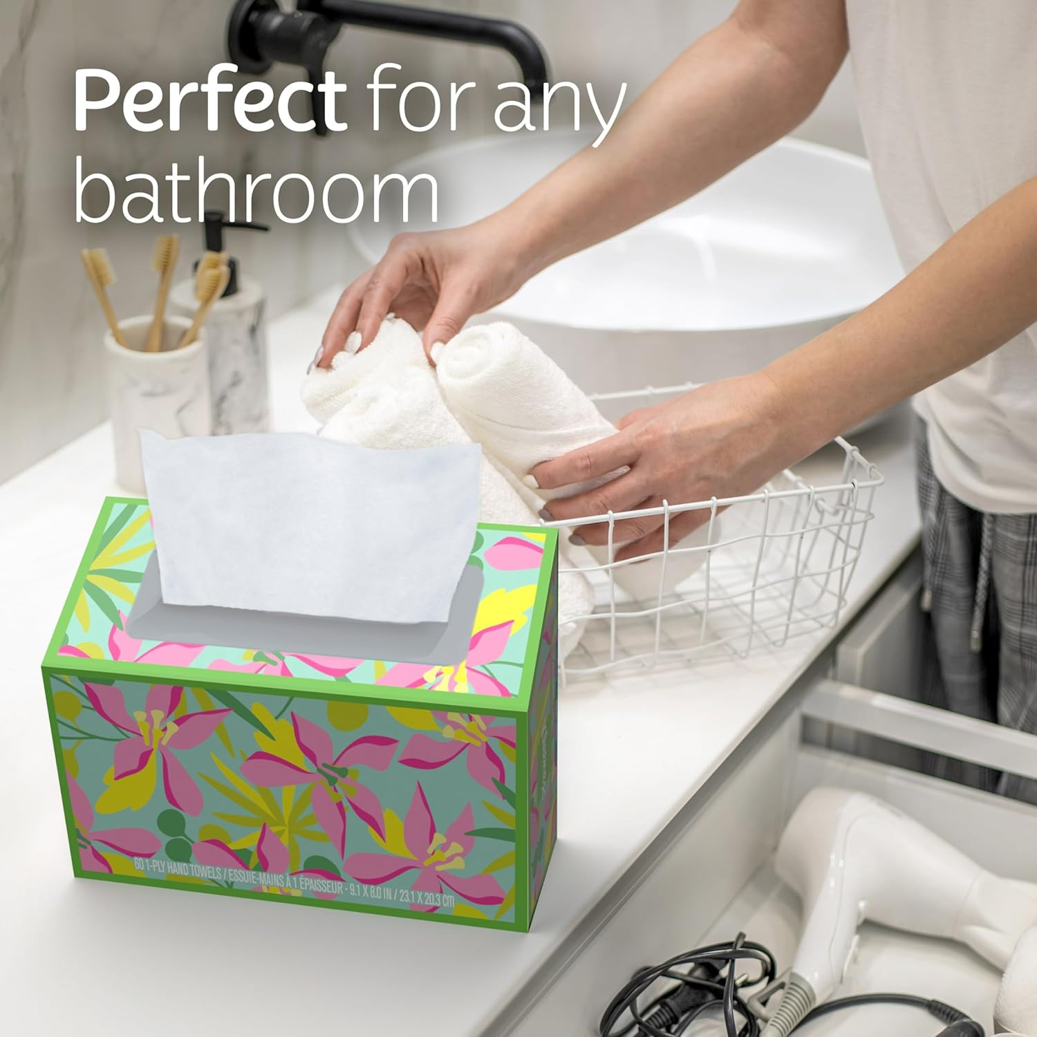 Kleenex Disposable Paper Hand Towels 60 Count Pack Of 6 Cloth Like Fresh Soft