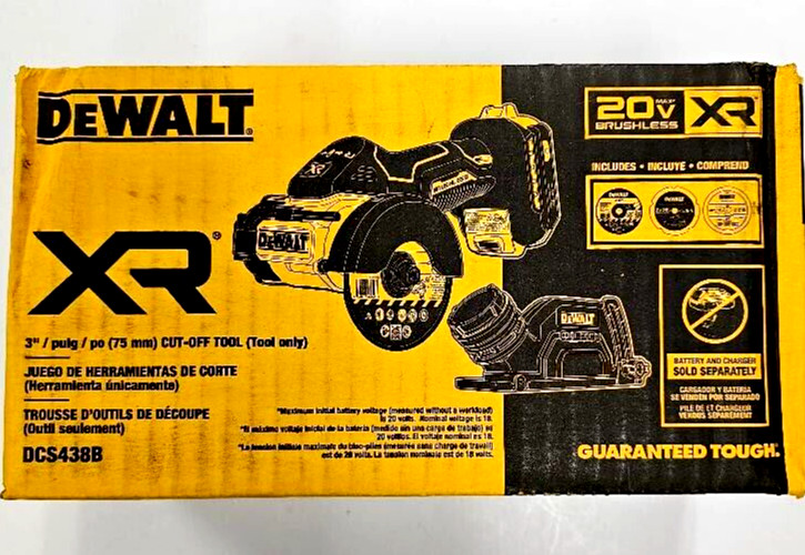 Dewalt DCS438B 20V Cordless 3″ Compact Cut Off Saw 20 Volt Brushless MAX XR Box