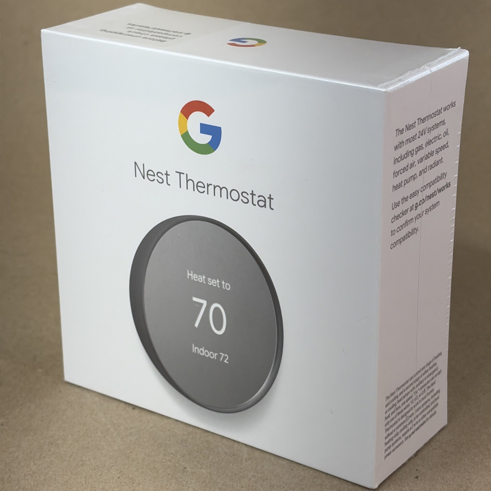 Google Nest Thermostat Charcoal GA02081-US G4CVZ Programmable WiFi New SEALED