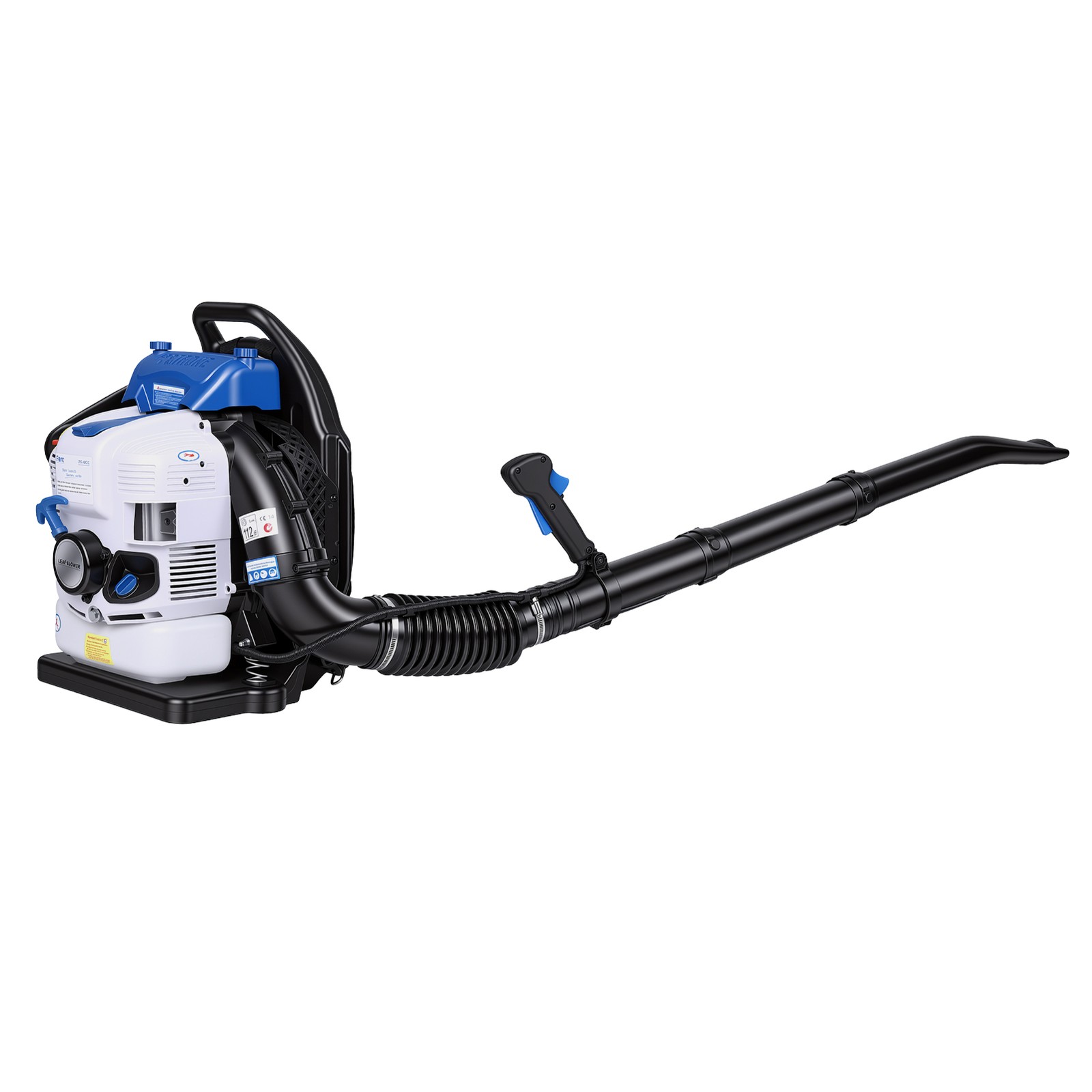 Leaf Blower 75.6CC 4-Stroke Backpack Gas Powered Leaf Blower 275MPH Wind Speed