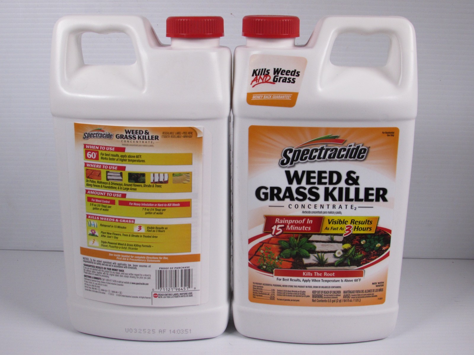 2 Pack Spectracide Weed & Grass Killer, 64 Fl Oz Each Concentrate TWO BOTTLES