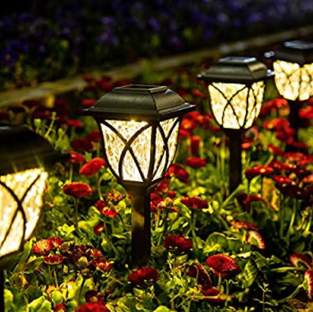 8 Pack Solar LED Lights Outdoor Garden Pathway Solar Powered Yard Lights