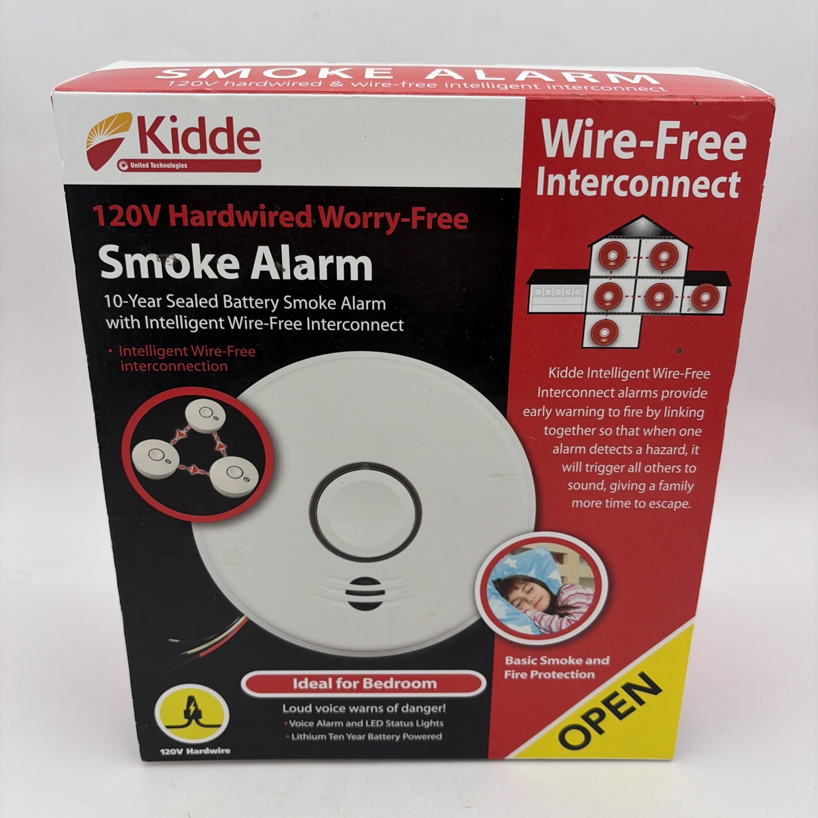 Kidde P4010ACS-W AC Hardwired Smoke Alarm Interconnect 10 Yr Backup Battery NEW