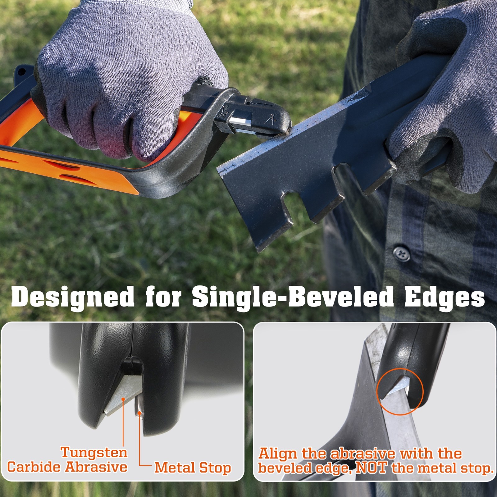 Knife Garden Tool Multi-Sharpener for Lawn Mower Blade, Axe, Pruner, Shears