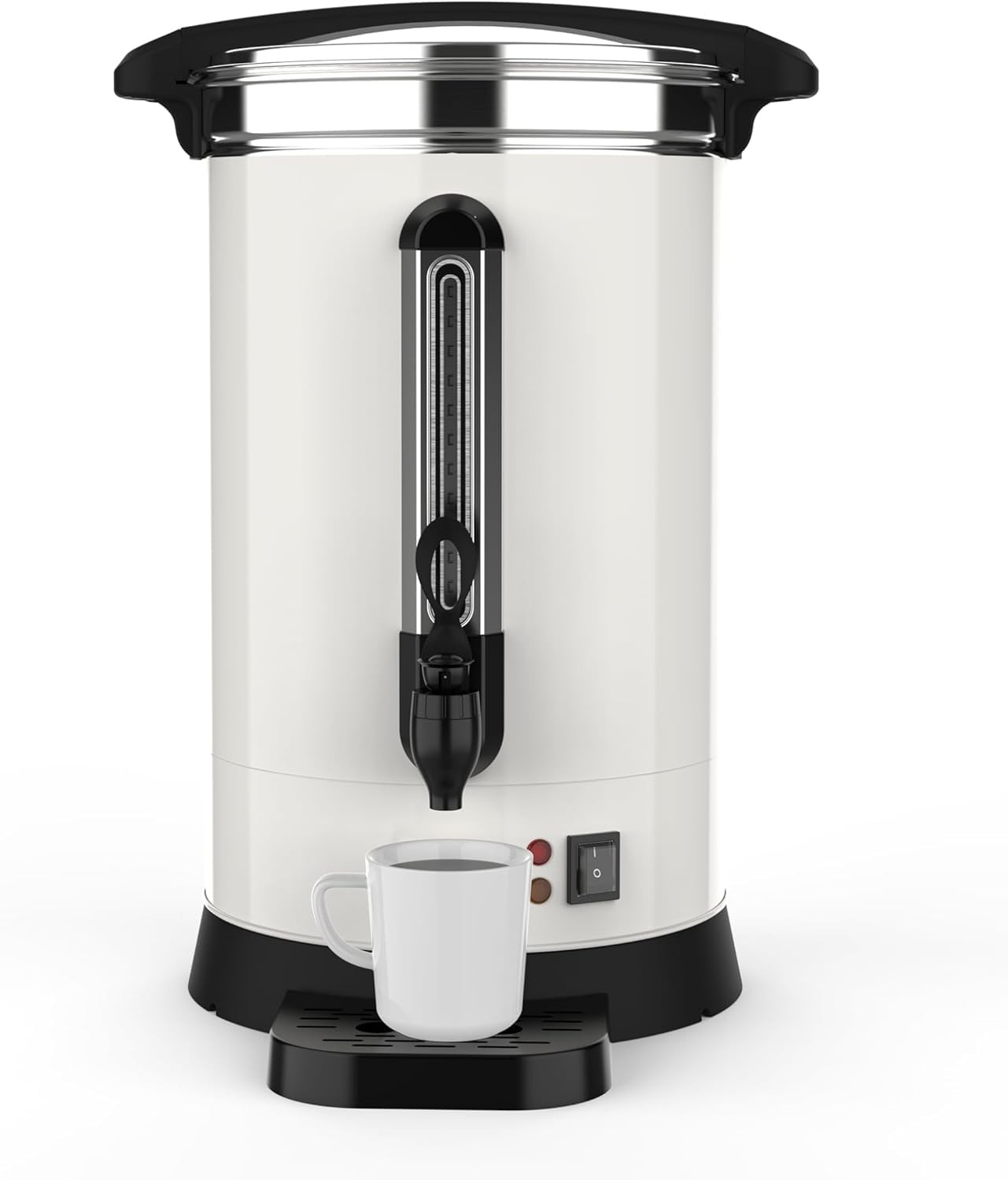 ExploreHorizon 12L/3.2Gallon Large Commercial Coffee Pot,80 Cups Coffee Urn -m