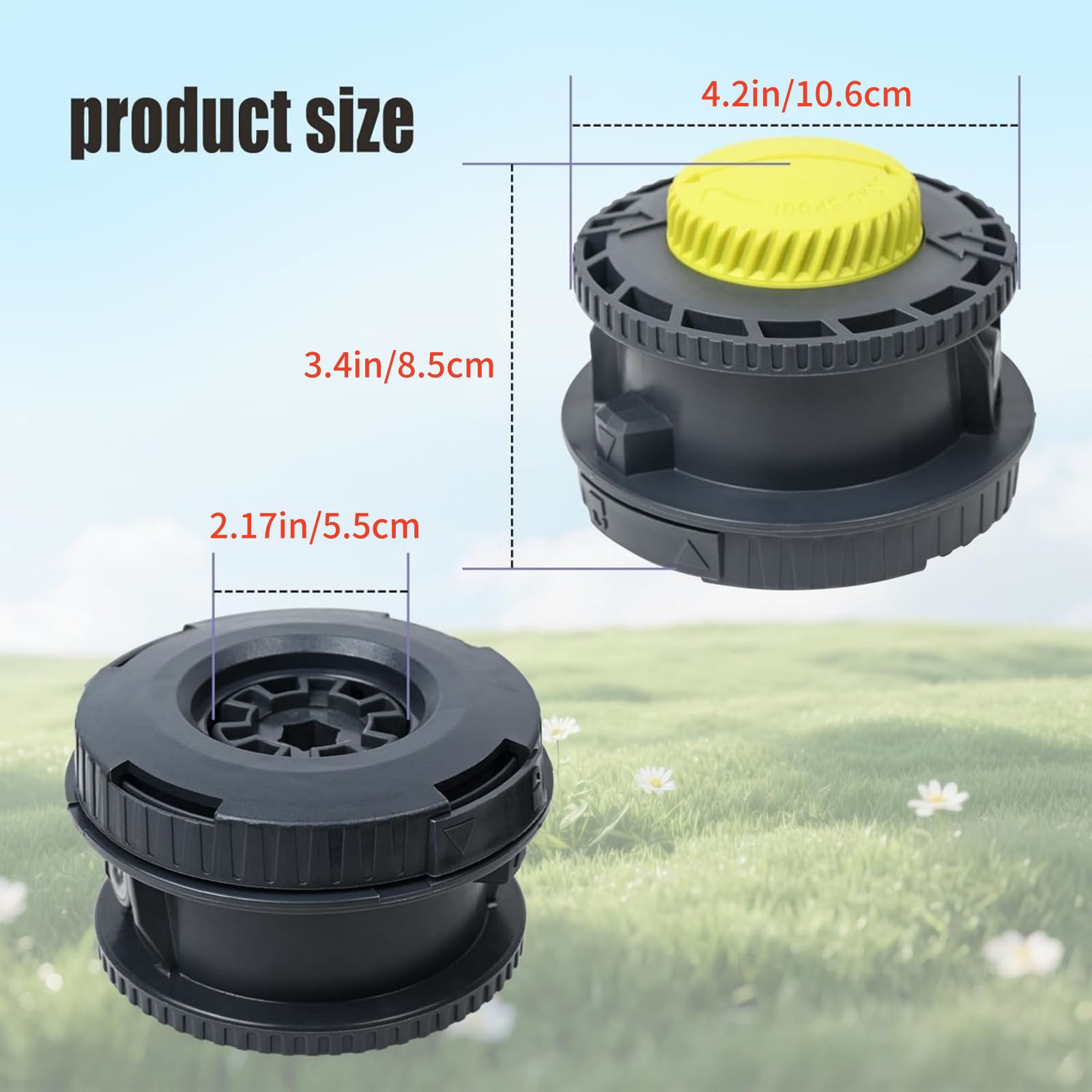314608005 Trimmer Head Compatible for Ryobi Straight Shaft Trimmer Attachments