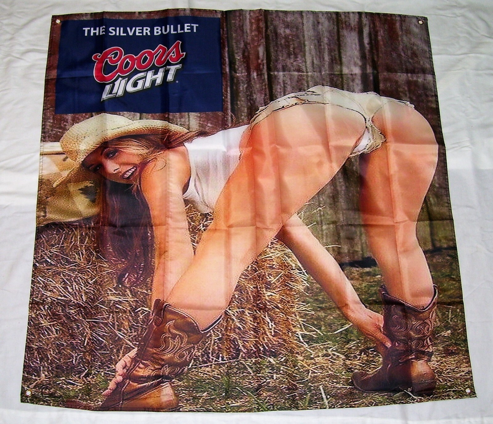 COORS LIGHT 3’X5′ FLAG BANNER THE SILVER BULLET MAN CAVE GARAGE BAR DORM SHOP