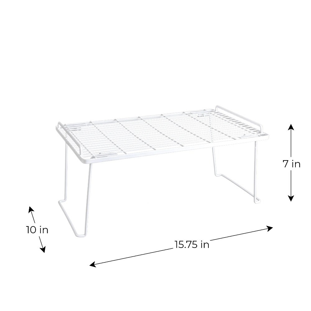 Folding White Wire Shelf – Kitchen, Pantry Organizer – White Wire