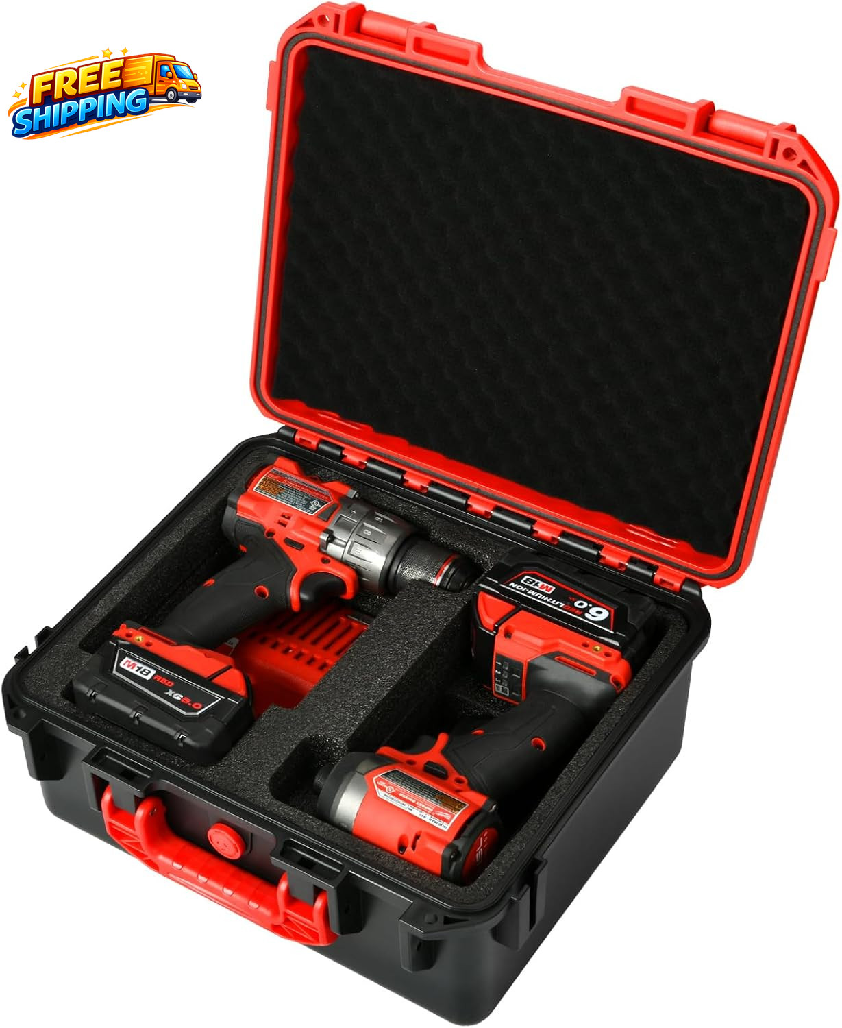 Tool Case for Milwaukee M18 Impact Drill Driver Combo Kit Tool Box for Milwauke